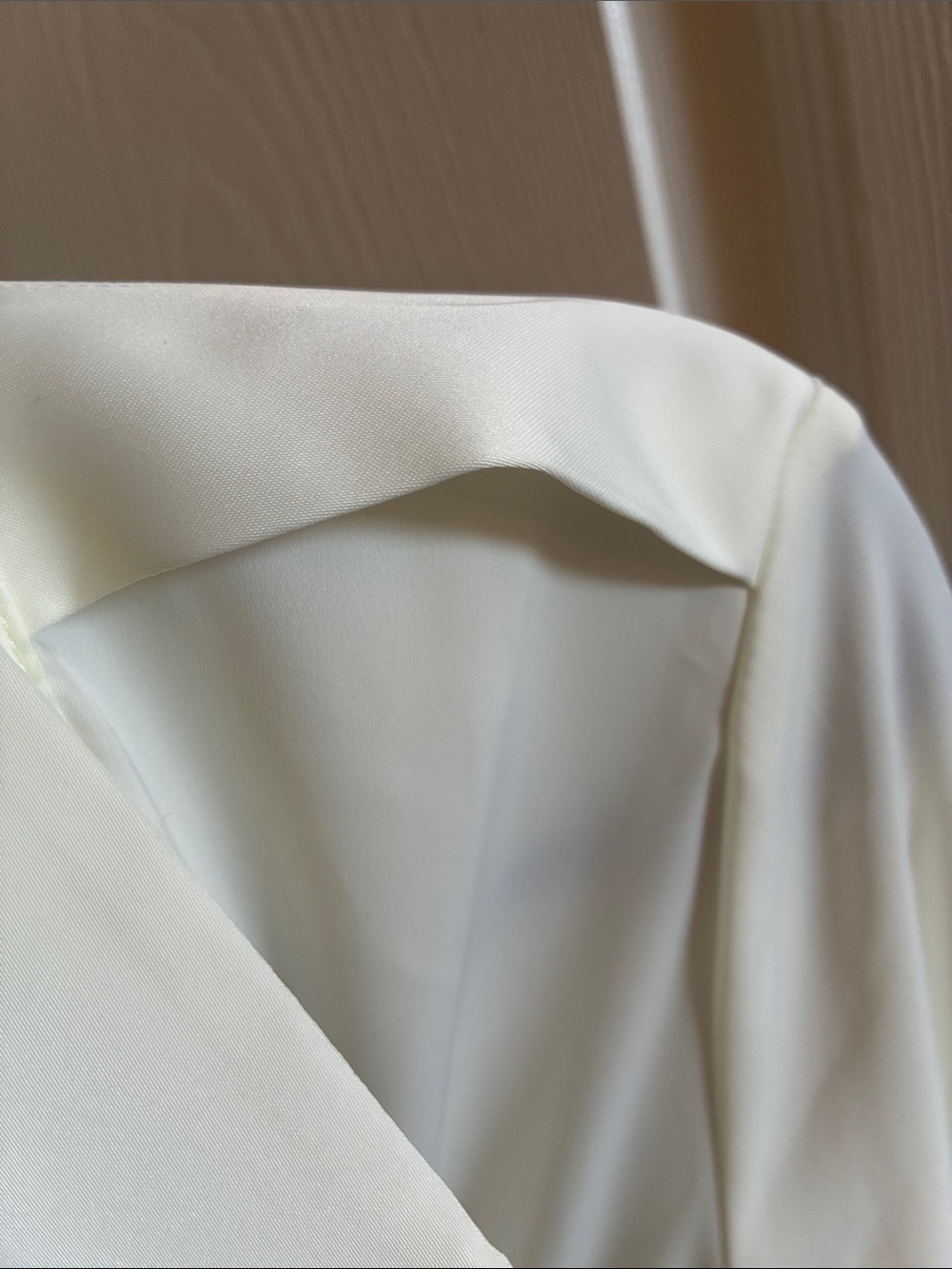 Zara Ivory Long Sleeve Midi Dress with Brown Belt - Picture 7 of 8